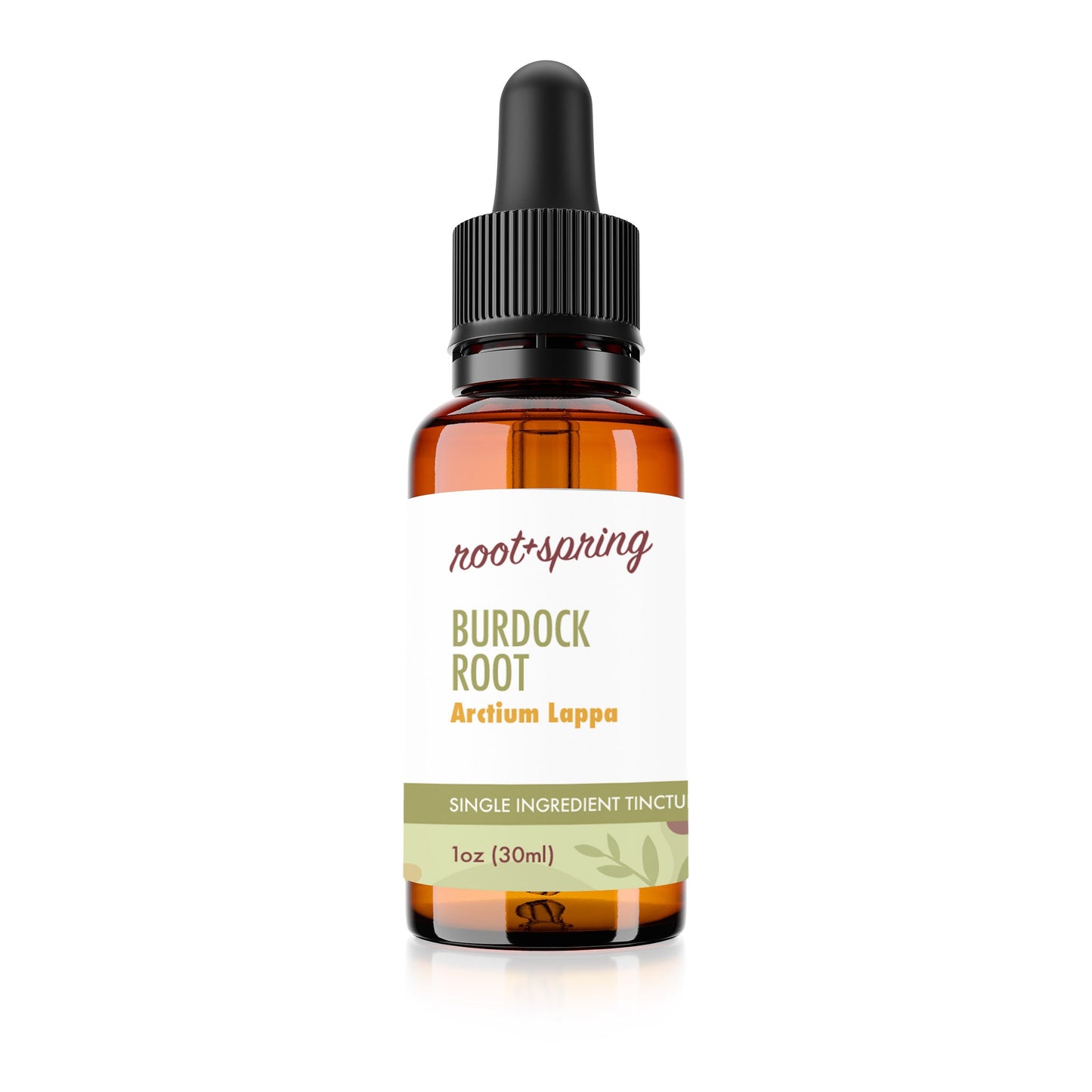 Bottle of Burdock Root (Arctium Lappa) - Herbal Tincture by root + spring