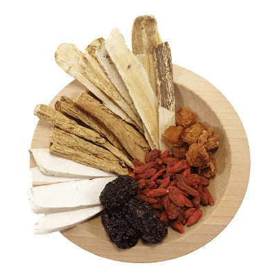 Image of ingredients for root + spring's Chinse herbal broth and soup mix for health and immunity.