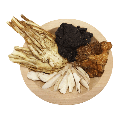 Image of ingredients for root + spring's Chinese herbal soup mix for women.