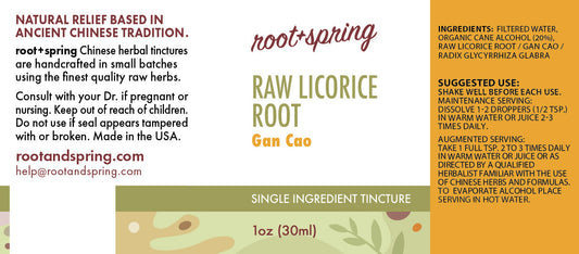 label of Raw Licorice Root (Gan Cao Tang) | Herbal Tincture