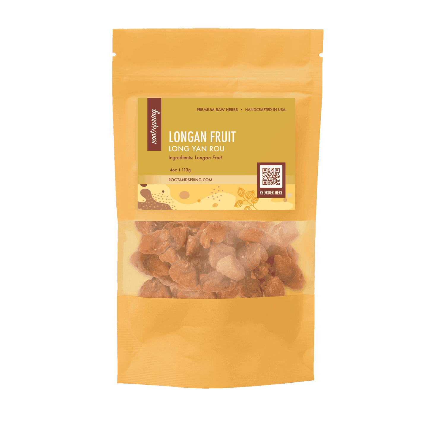 Image for root + spring's premium raw herb longan fruit or long yan rou.