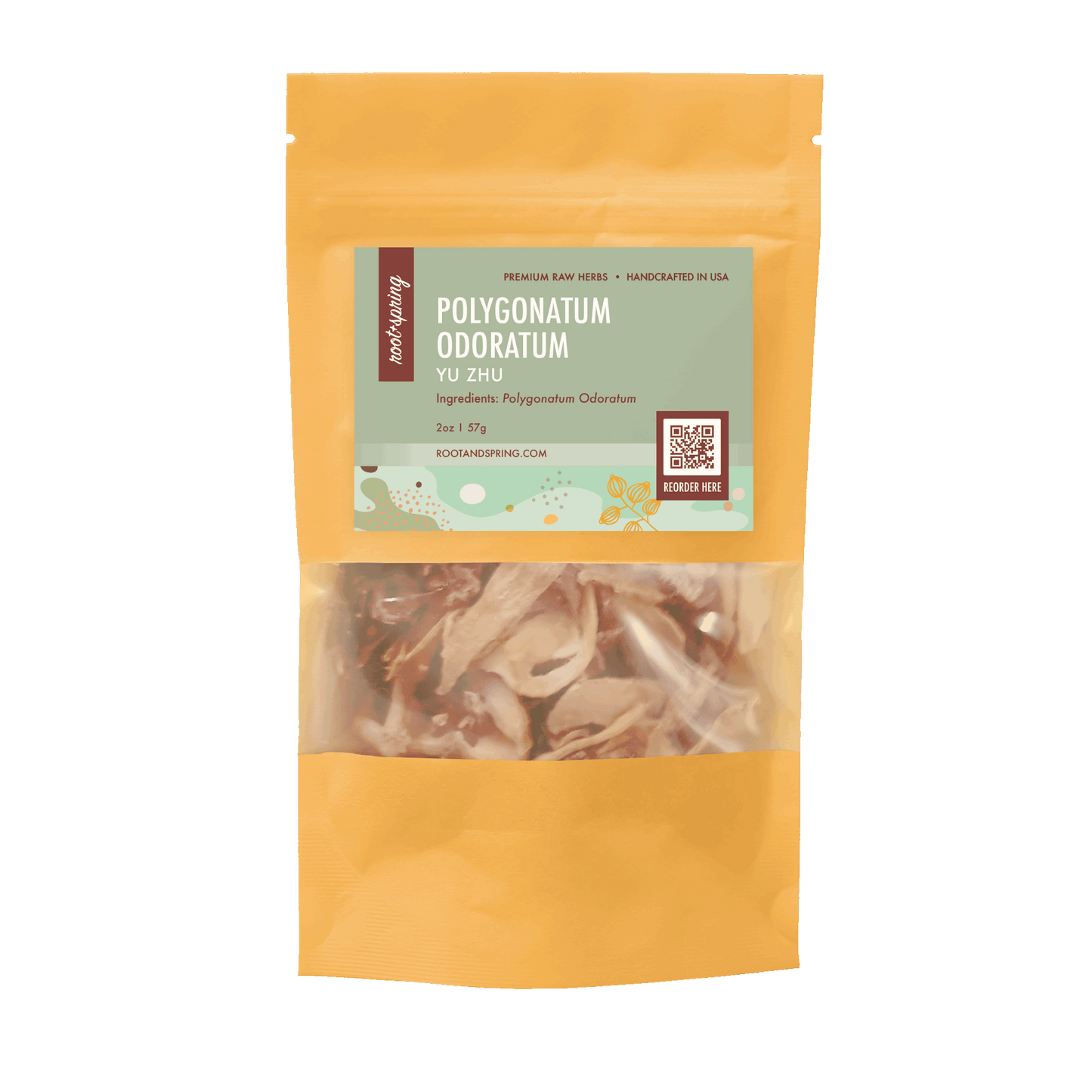 Image of root + spring's premium raw herb polygonatum odoratum or yu zhu