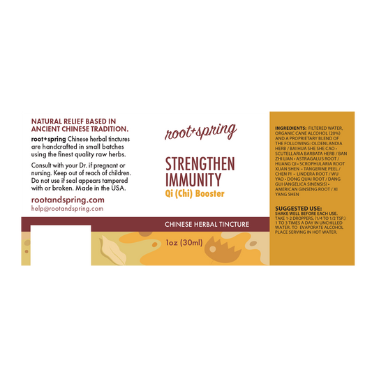 label of Strengthen Immunity (Qi Booster) | Herbal Tincture