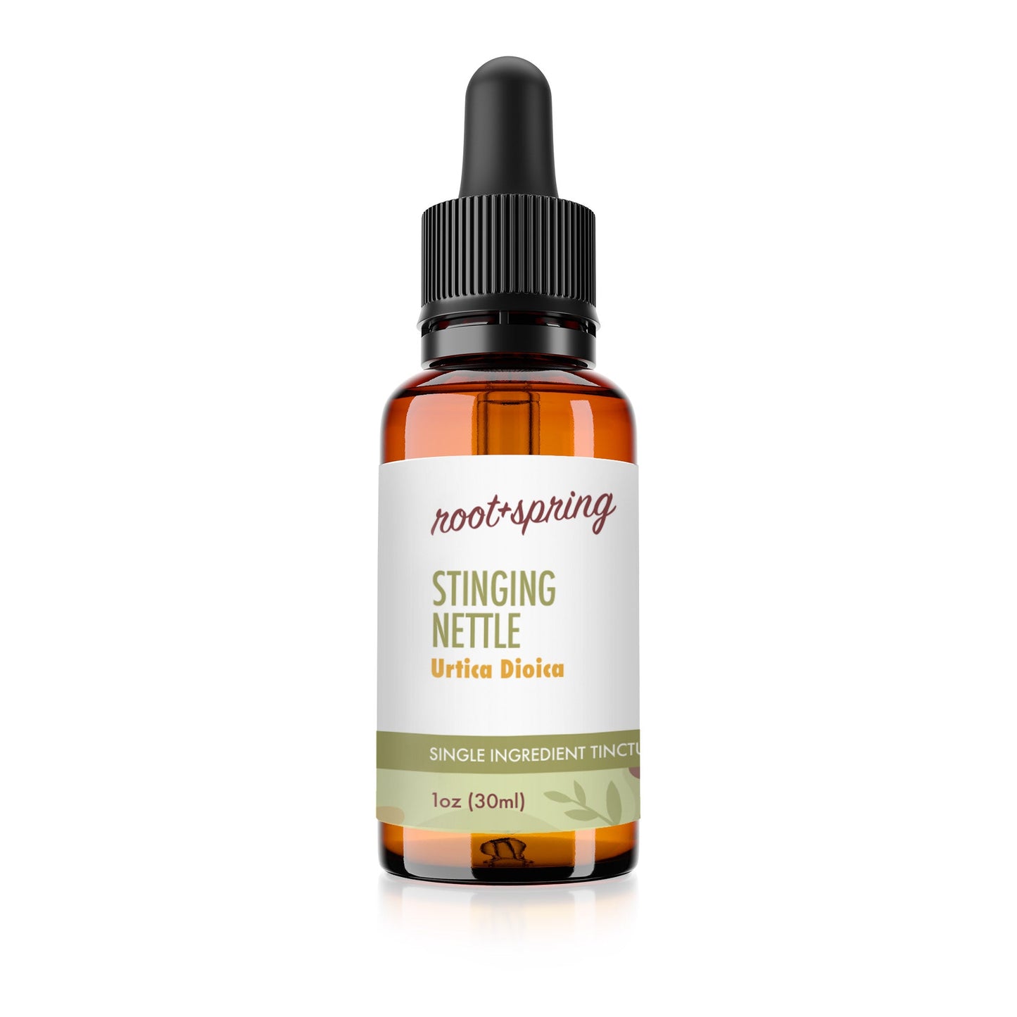 Bottle of Stinging Nettle (Urtica Dioica) Herbal Tincture by root + spring.