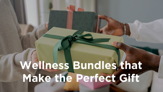 Image for root + spring's blog post titled 2025 Gift Giving Guide. Text on image is Wellness Bundles that Make the Perfect Gift.