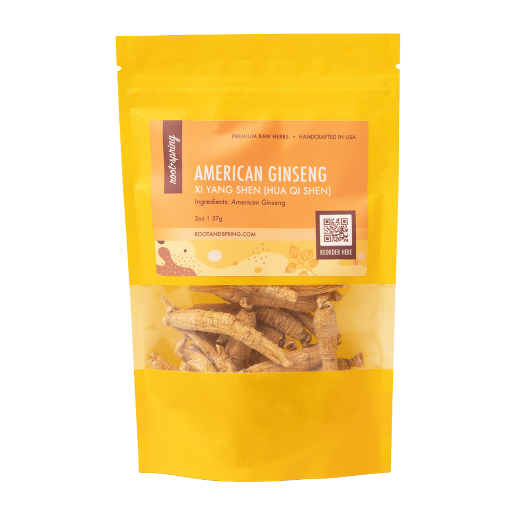 Image for root + spring's premium raw herb american ginseng or xi yang shen (hua qi shen).