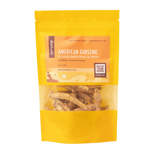 Image for root + spring's premium raw herb american ginseng or xi yang shen (hua qi shen).