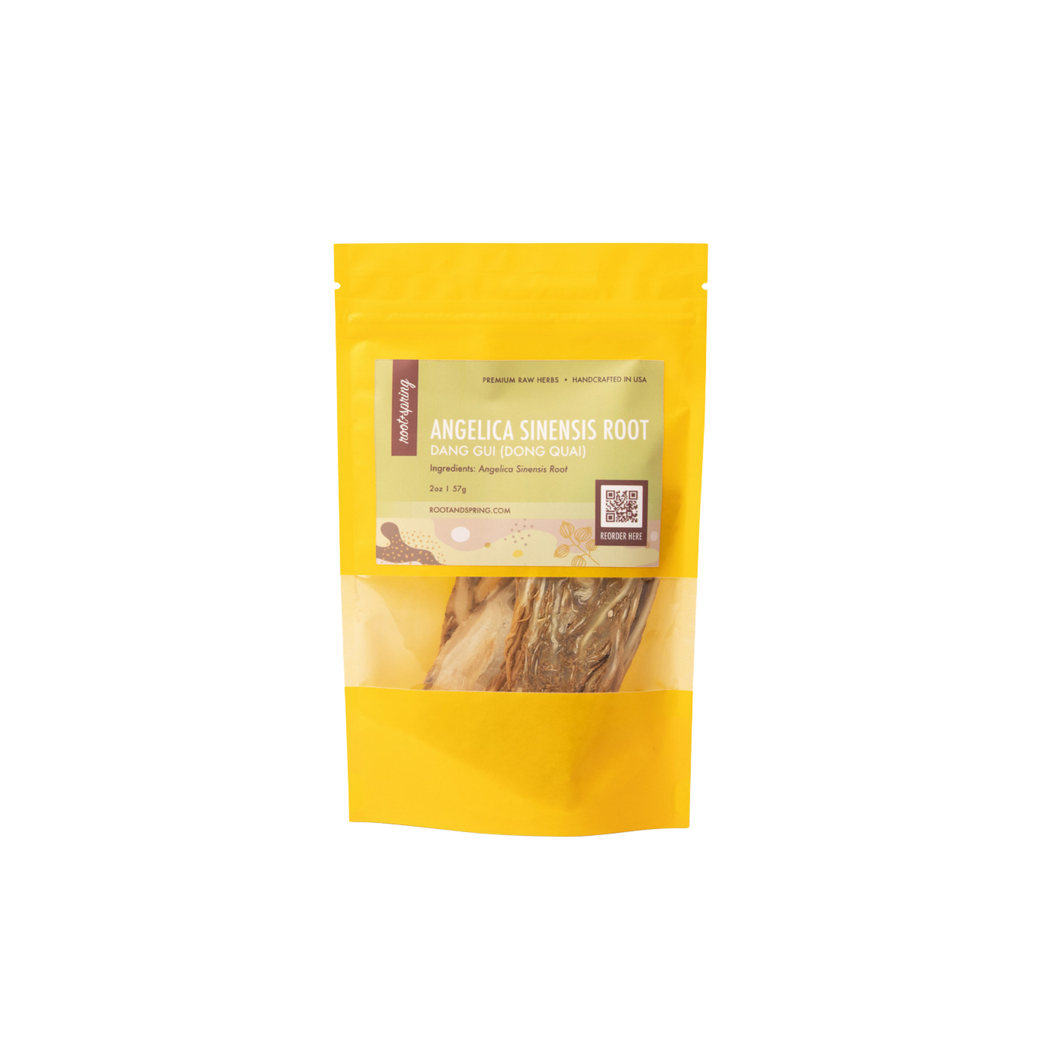 Image for root and spring's premium raw herb angelica sinensis root or dang gui (dong quai).