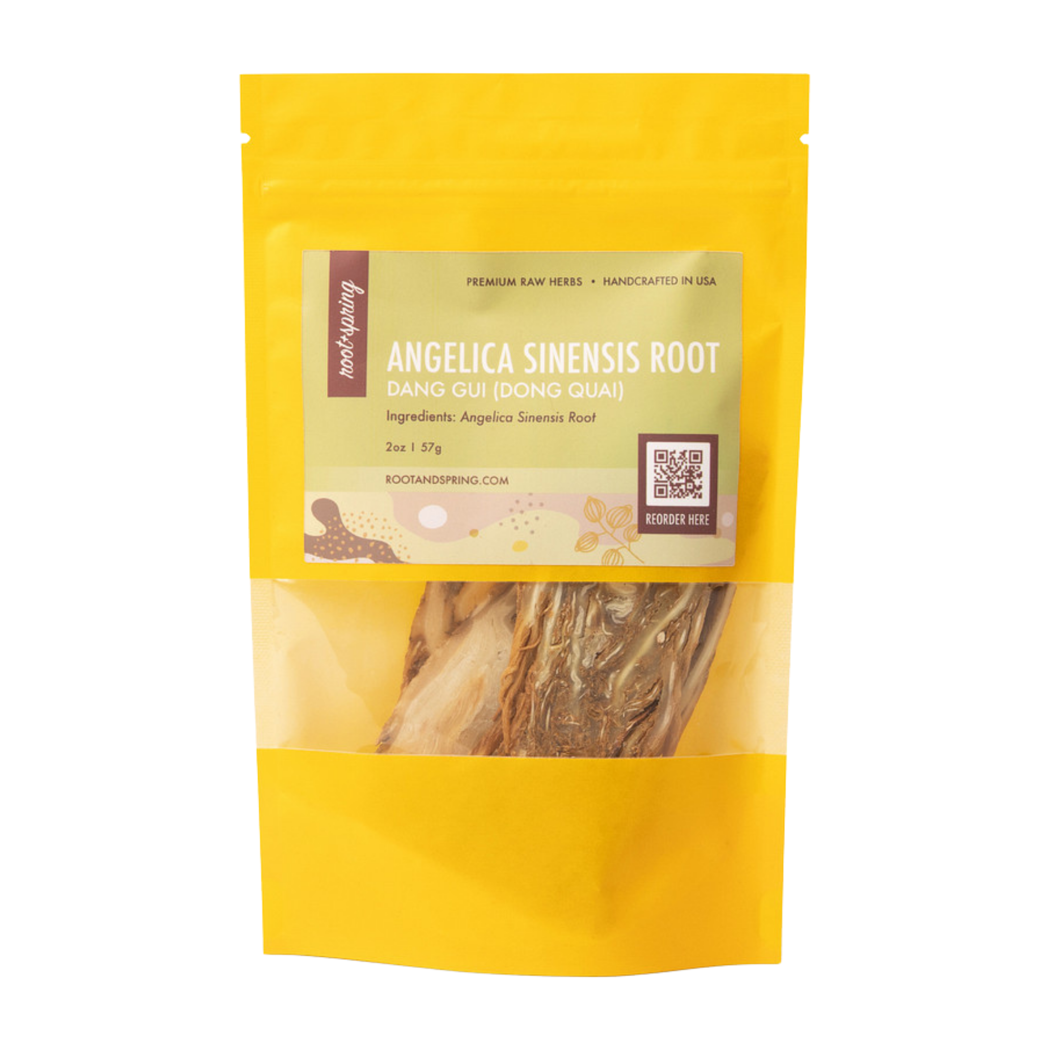 Image for root and spring's premium raw herb angelica sinensis root or dang gui (dong quai).