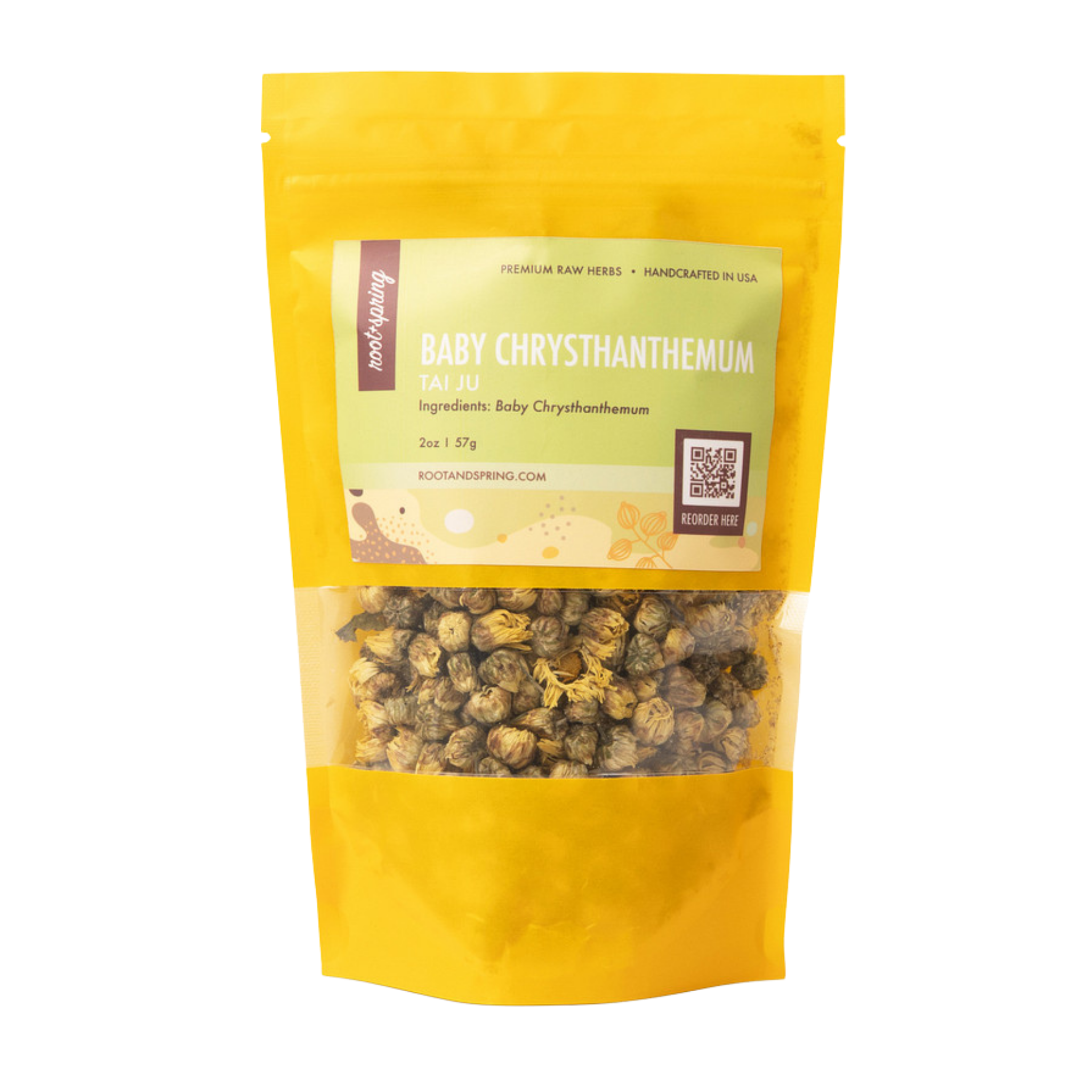Image for root + spring's premium raw herb baby chrysanthemum or tai ju.