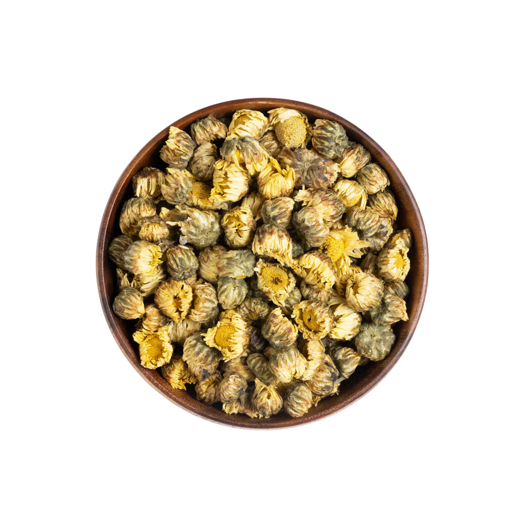 Image for root + spring's premium raw herb baby chrysanthemum or tai ju out of the bag