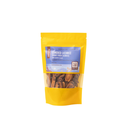 Image for root + spring's premium raw herb candied licorice (honey fried licorice) or zhi gan cao.