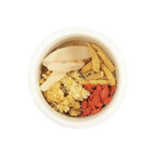 Image of ingredients for root + spring's Baby Chrysanthemum and Ginseng. 