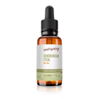 Amber eyedropper-top tincture bottle containing 1 fluid ounce (30 milliliters) of root + spring Dendrobium Stem Shi Hu Chinese herbal tincture.