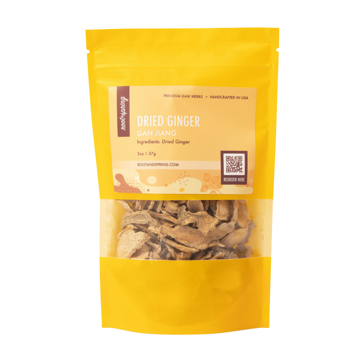 Image for root + spring's premium raw herb dried ginger or an jiang.