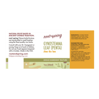Label with Ingredients, Suggested Use, and Precautions for root + spring Gynostemma Leaf Penta Jiao Gu Lan Chinese herbal tincture.