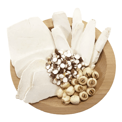 Image of ingredients for root + spring's Chinese herbal broth and soup mix "Stress Less"