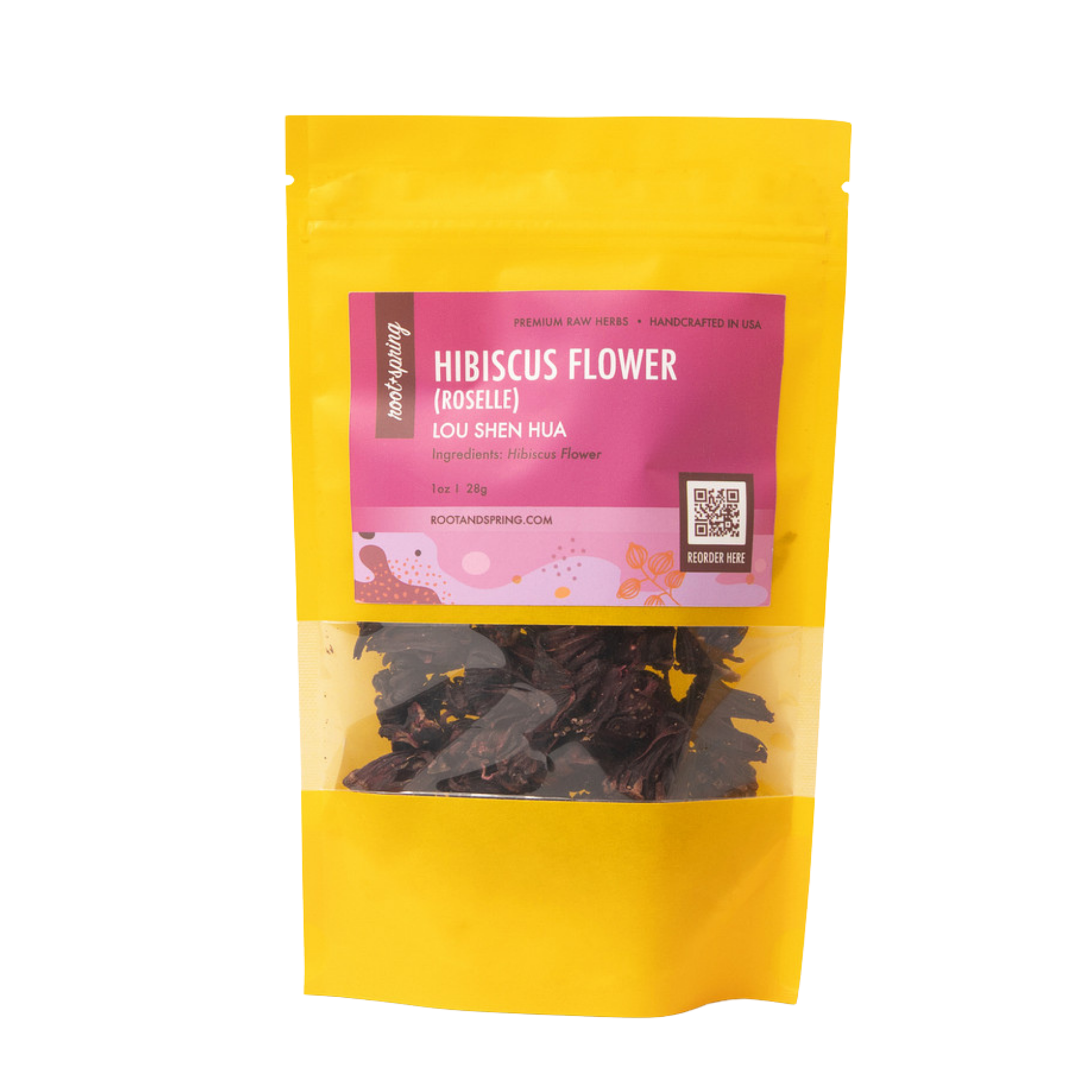 Image of root + spring's premium raw herb hibiscus flower (roselle) or lou shen hua.