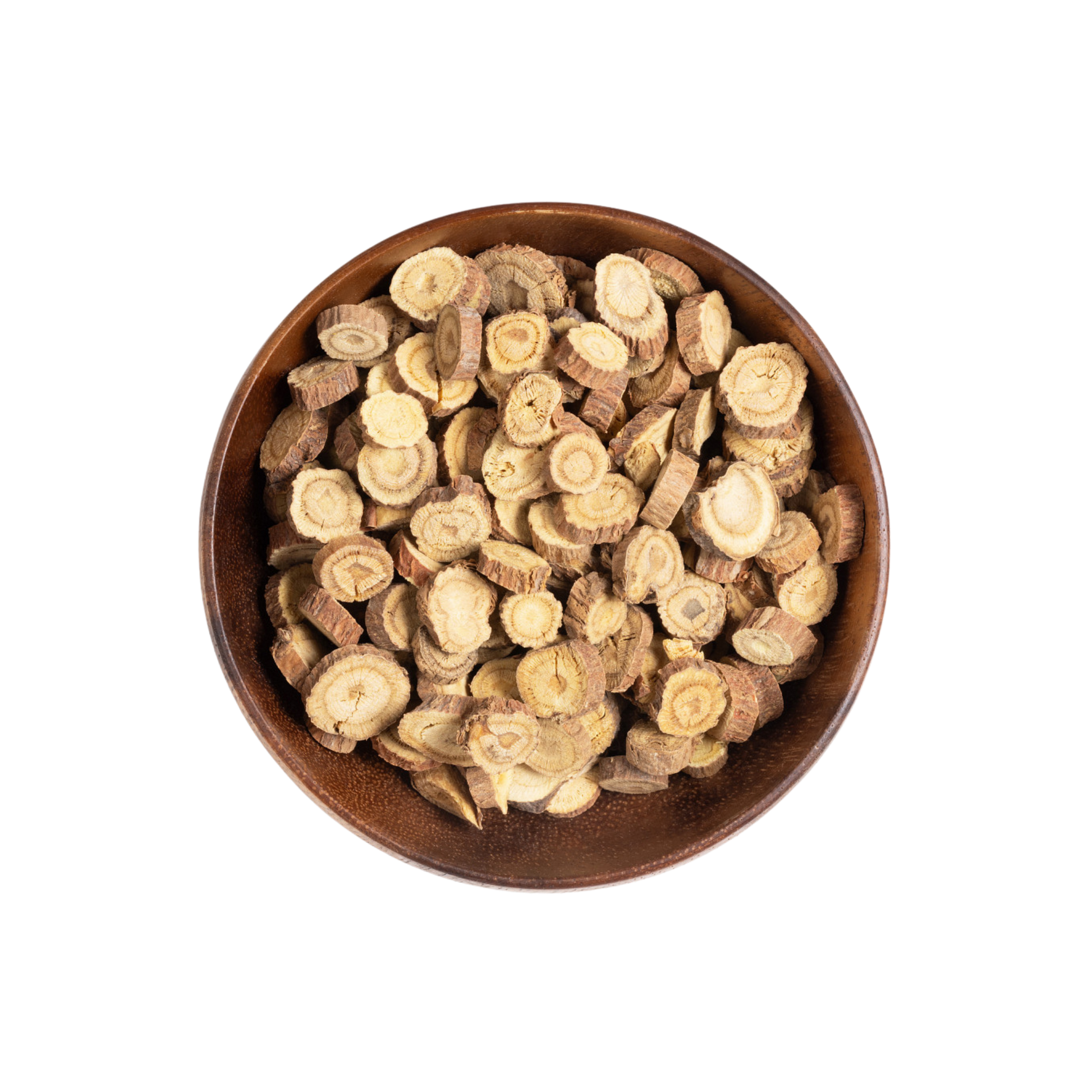 Image for root + spring's premium raw herb licorice or gan cao out of the bag.