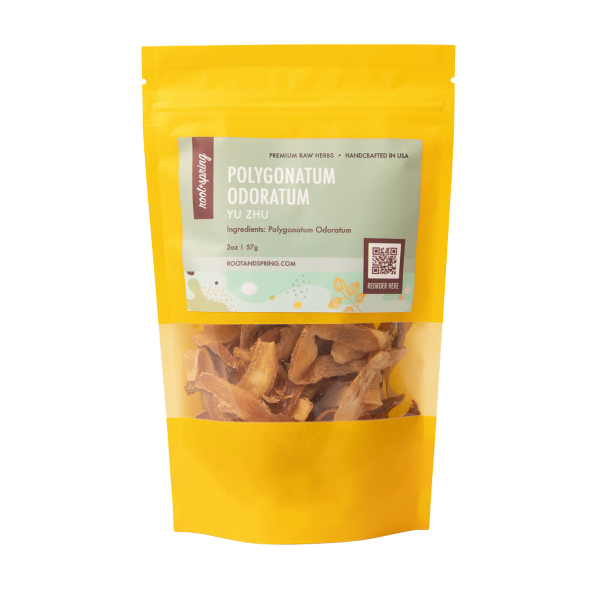 Image of root + spring's premium raw herb polygonatum odoratum or yu zhu
