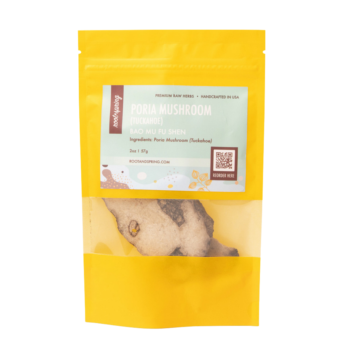 Image for root + spring's premium raw herb poria mushroom (tuckahoe) or bao mu fu shen.