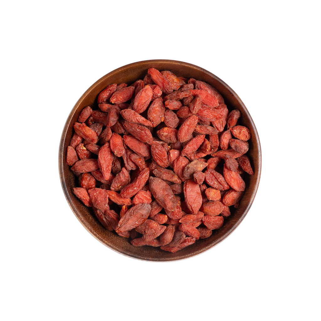 Image for root + spring's remium raw herb goji berry (wolfberry) or gou qi zi out of the bag.