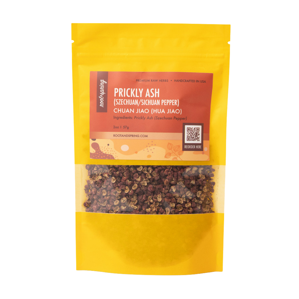 Image for root + spring's premium raw herb prickly ash (szechuan/sichuan pepper) or chuan jiao (hua jiao).