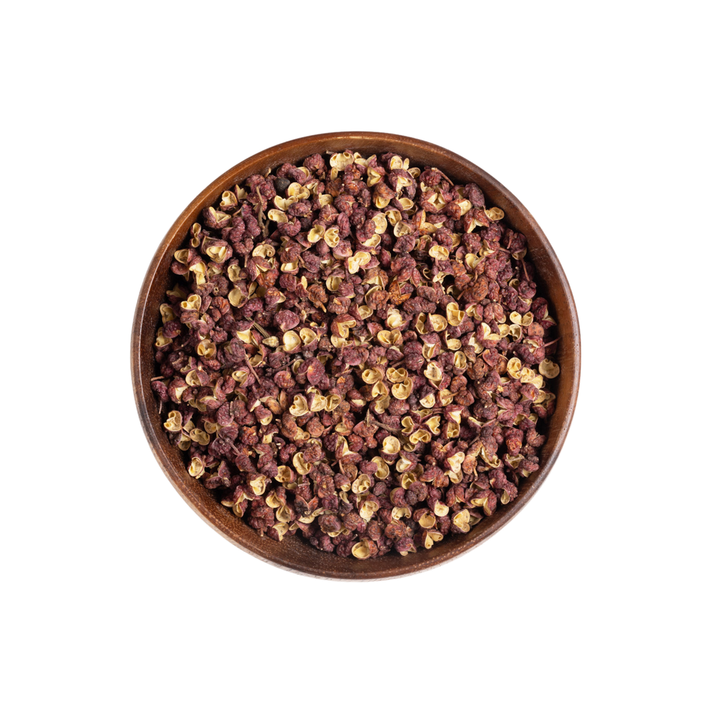 Image for root + spring's premium raw herb prickly ash (szechuan/sichuan pepper) or chuan jiao (hua jiao) out of the bag.