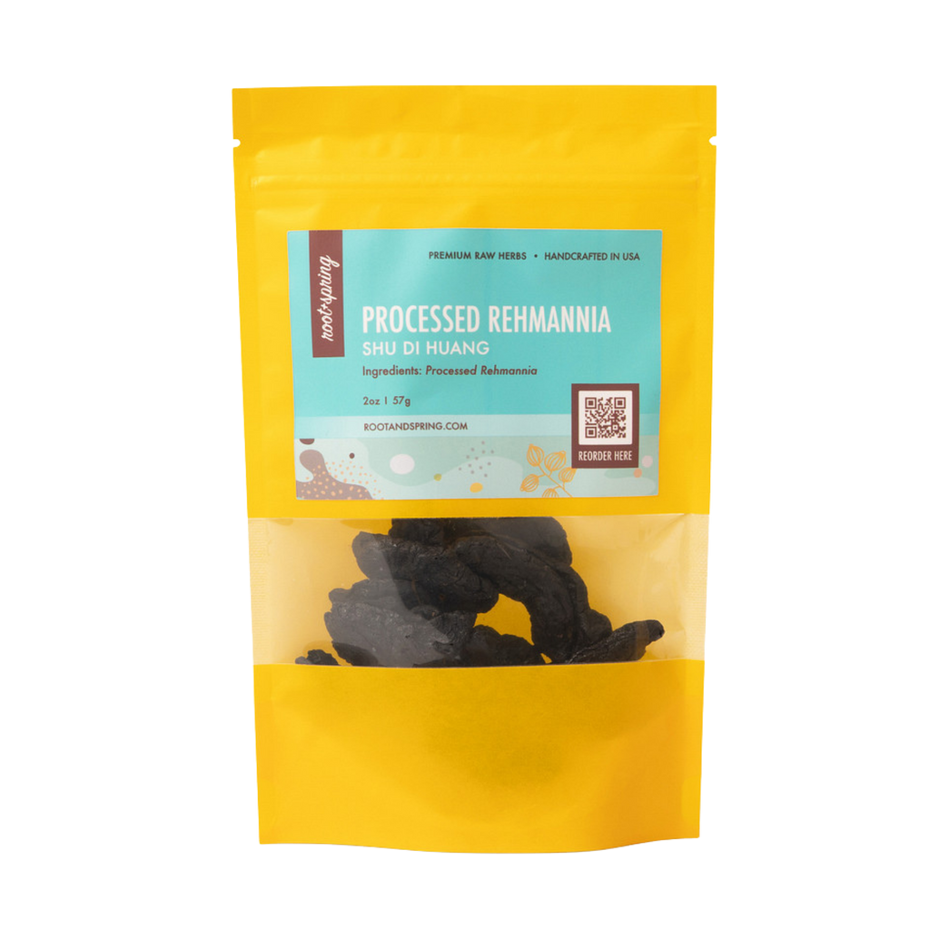 Image for root + springs premium raw herb processed rehmannia or shu di huang.