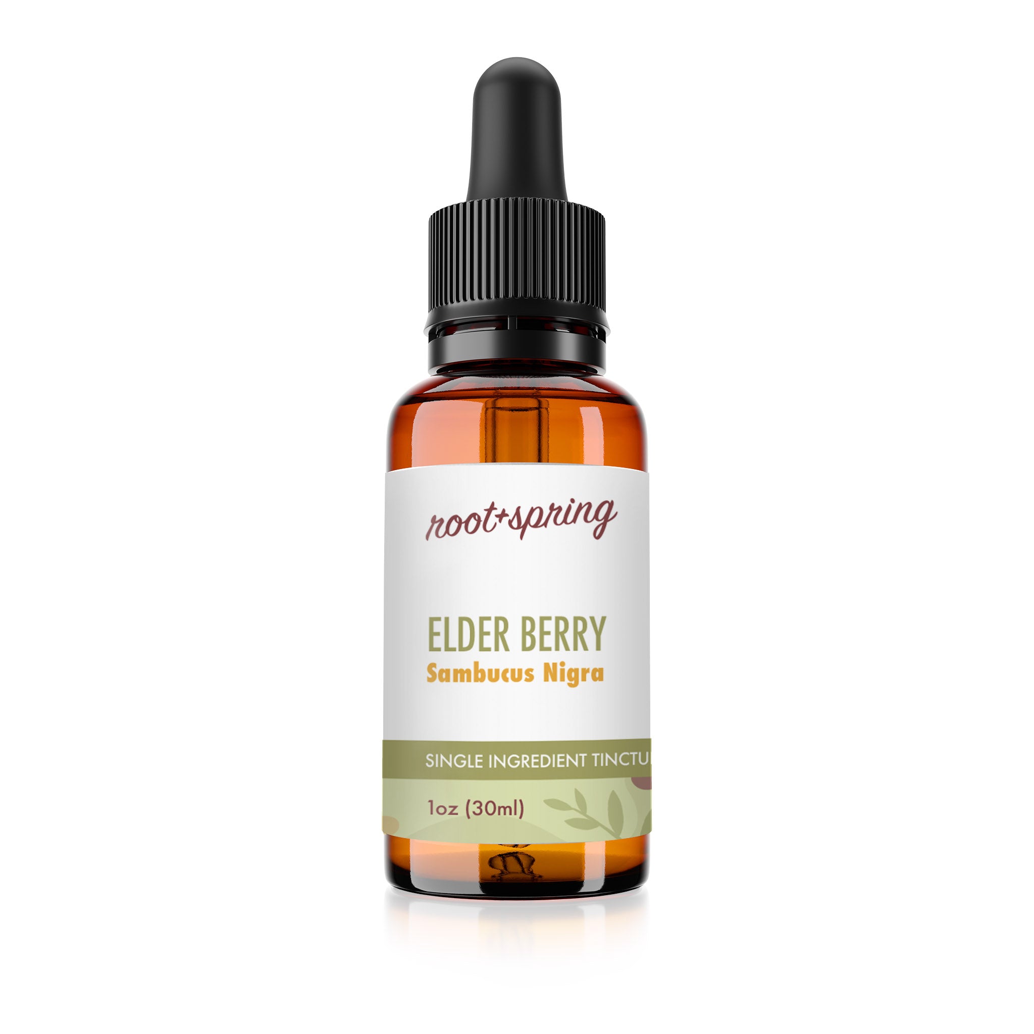 Bottle of Elder Berry (Sambucus Nigra) - Herbal Tincture by root + spring