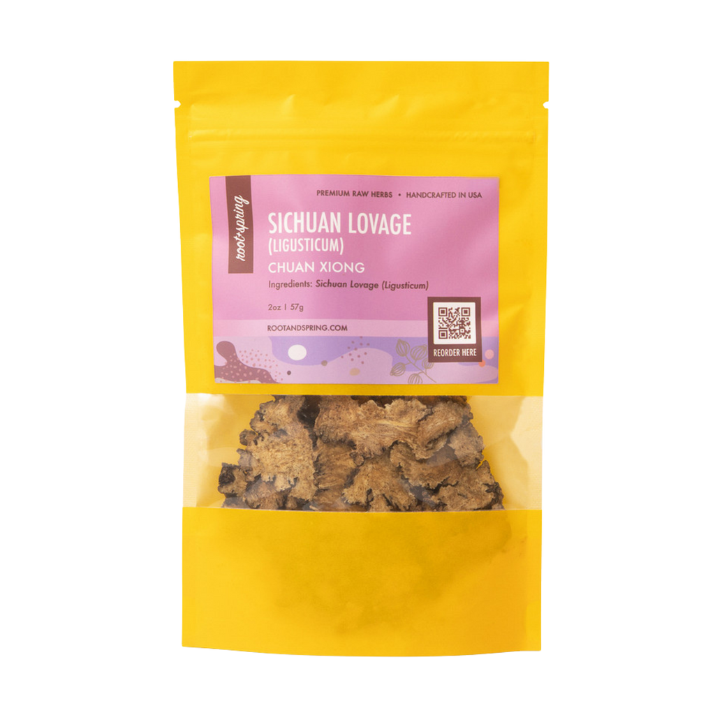Image of root + spring's premium raw herb sichuan lovage (ligusticum) or chuan xiong.