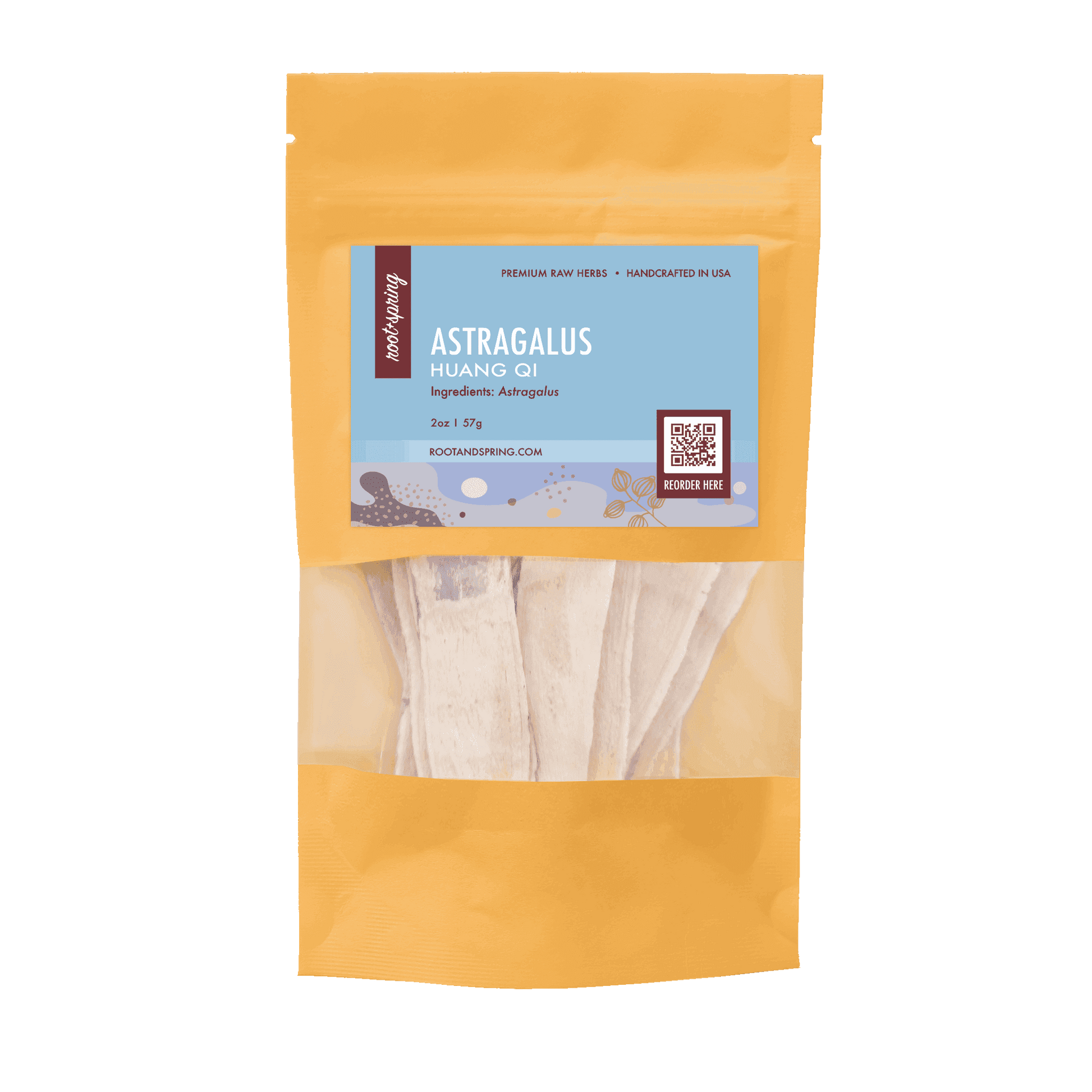 Image for root + spring's premium raw herb astragalus or huang qi.