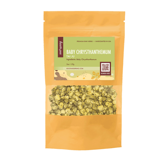 Image for root + spring's premium raw herb baby chrysanthemum or tai ju.