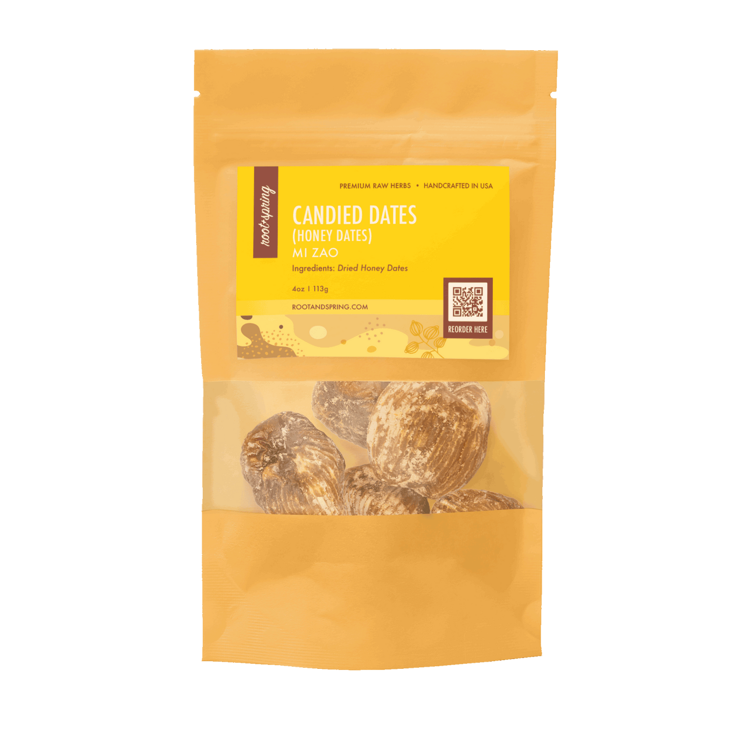 Image for root + spring's candied dates (honey dates) or mi zao.
