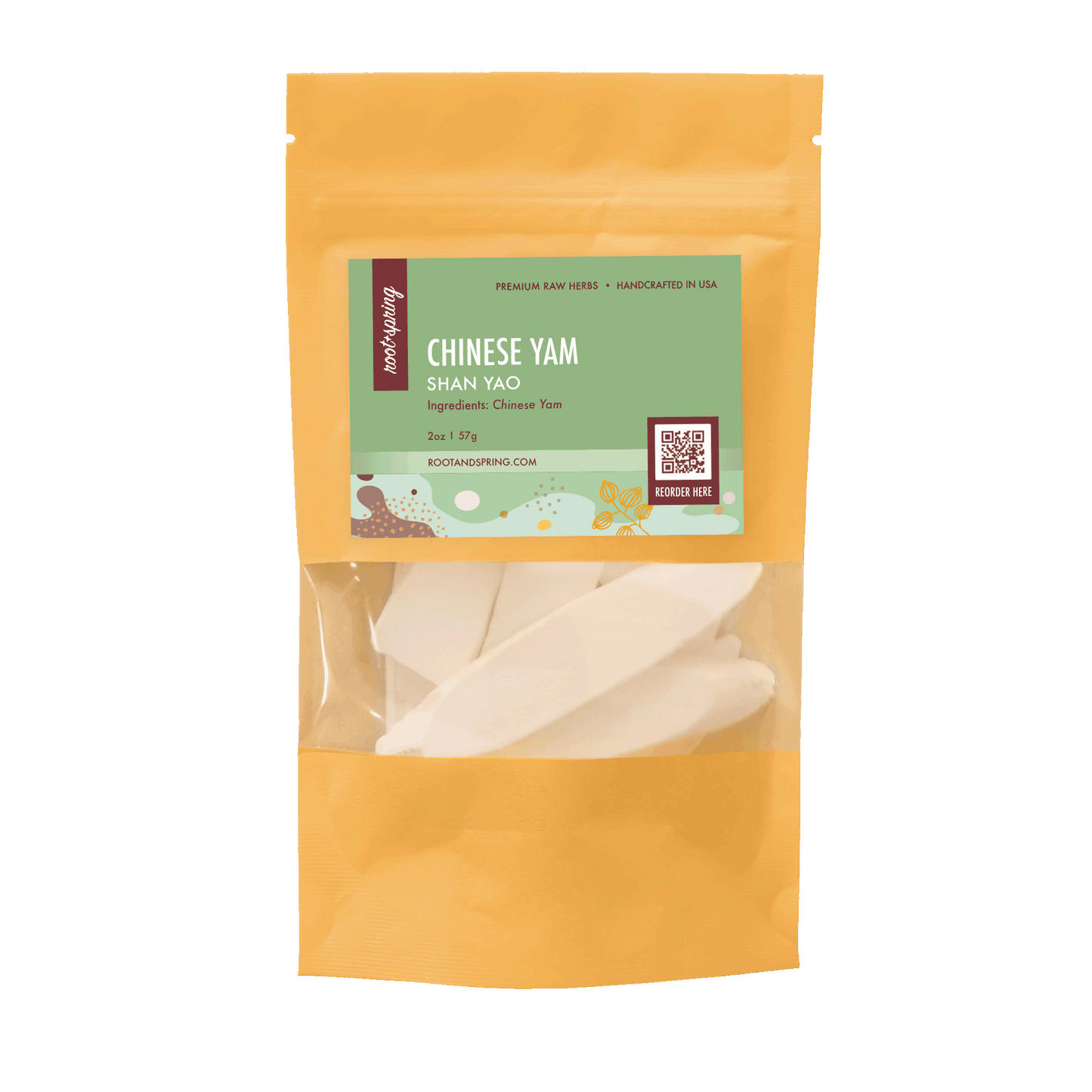 Image of root + spring's premium raw herb chinese yam or han yao.