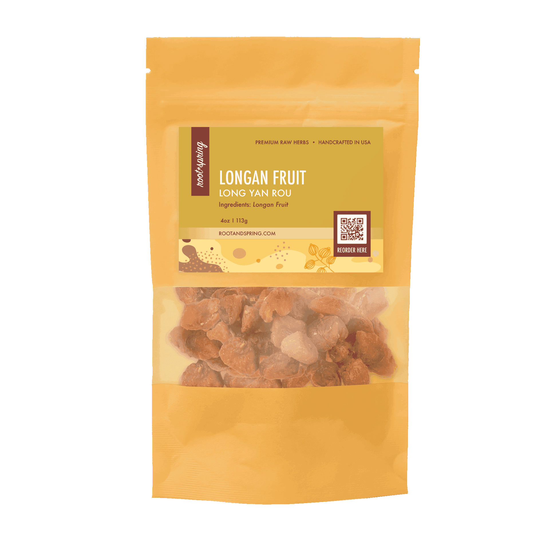 Image for root + spring's premium raw herb longan fruit or long yan rou.
