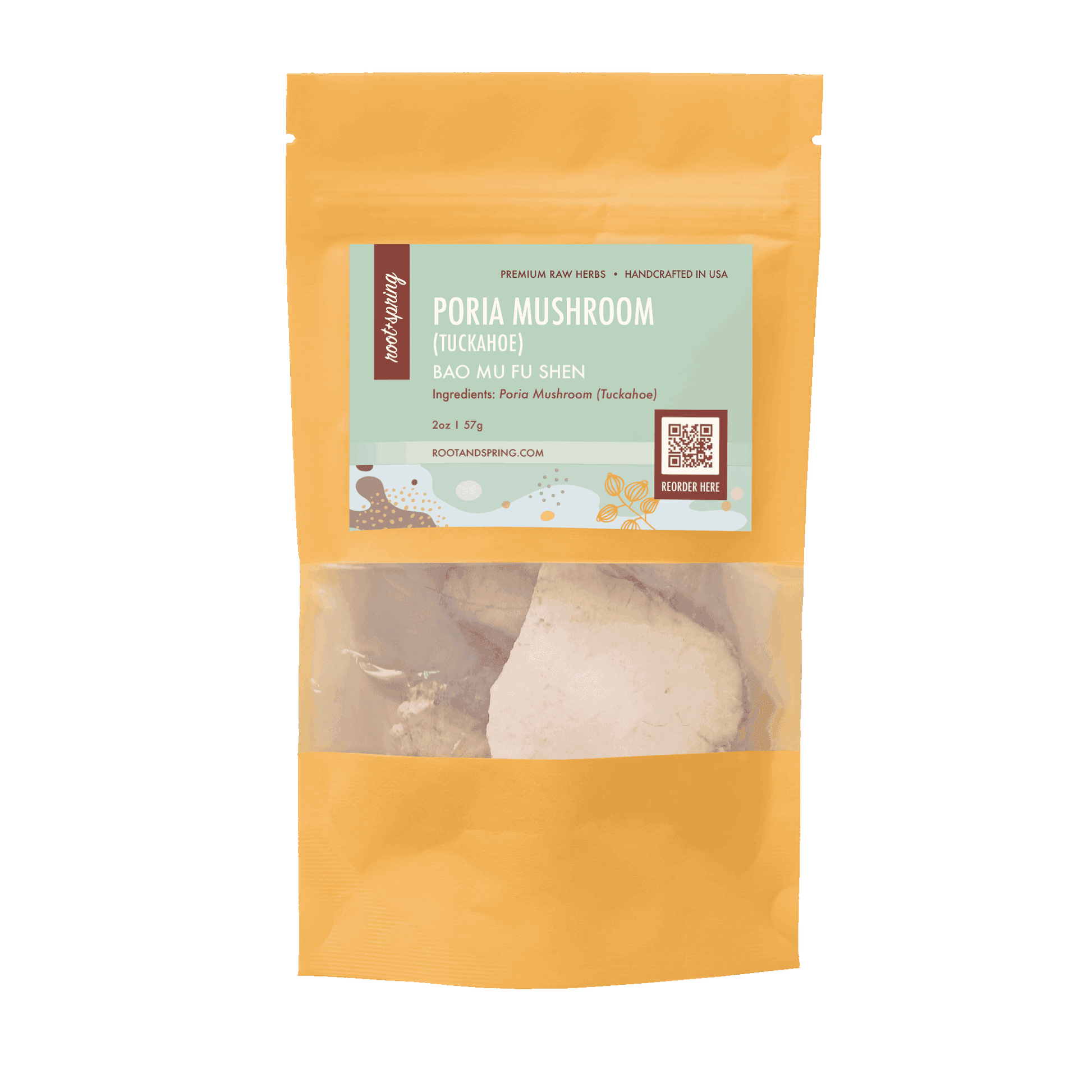 Image for root + spring's premium raw herb poria mushroom (tuckahoe) or bao mu fu shen.