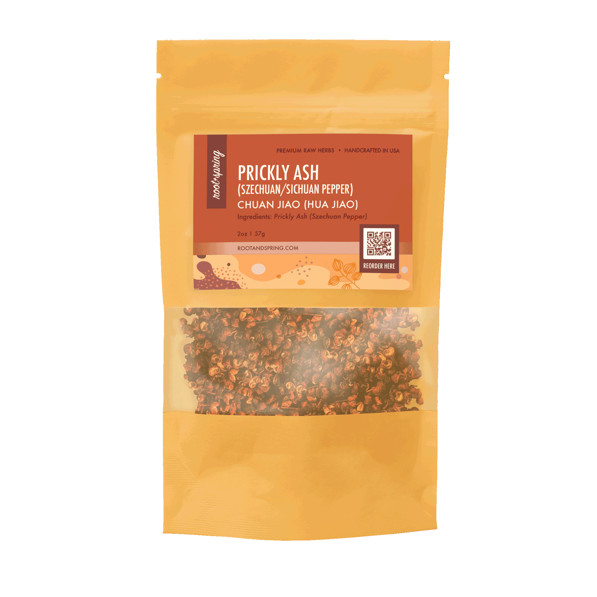 Image for root + spring's premium raw herb prickly ash (szechuan/sichuan pepper) or chuan jiao (hua jiao).