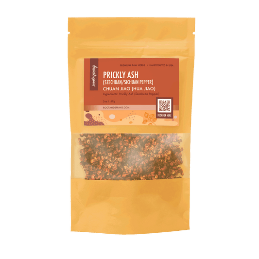 Image for root + spring's premium raw herb prickly ash (szechuan/sichuan pepper) or chuan jiao (hua jiao).