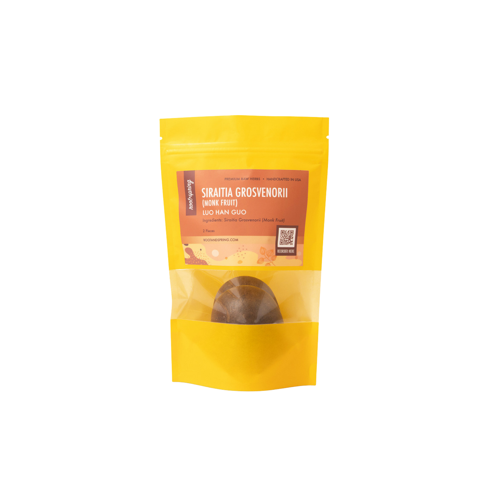 Image for root + spring's premium raw herb siraitia grosvenorii (monk fruit) or luo han guo.
