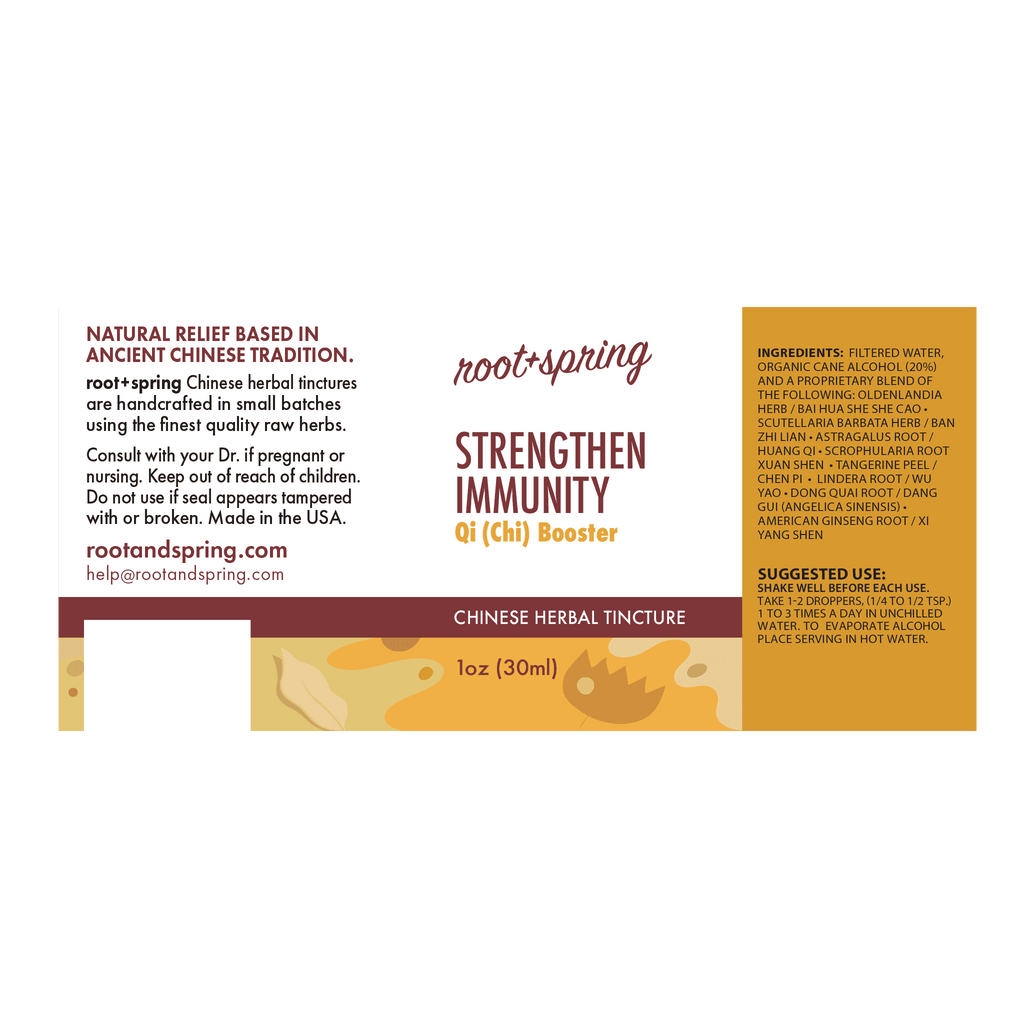 label of Strengthen Immunity (Qi Booster) | Herbal Tincture
