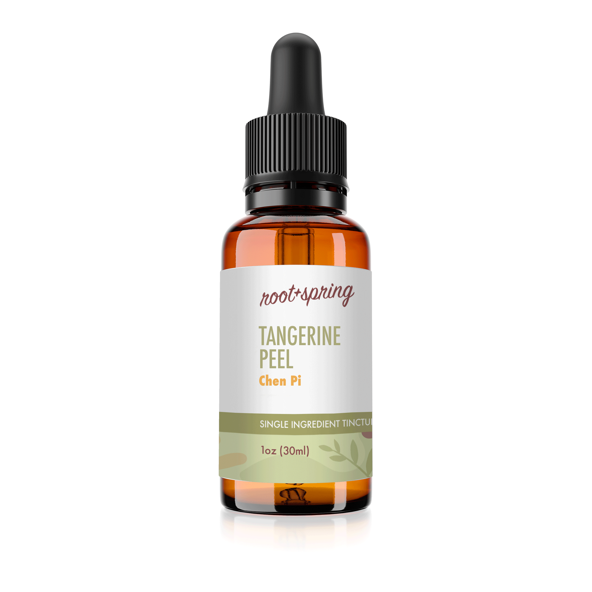 1 oz glass  bottle of Tangerine Peel, or Chen Pi, Herbal Tincture by root + spring. 