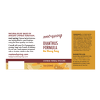 Label with Ingredients, Suggested Use, and Precautions for root + spring Dianthus Ba Zheng Tang Chinese herbal tincture.