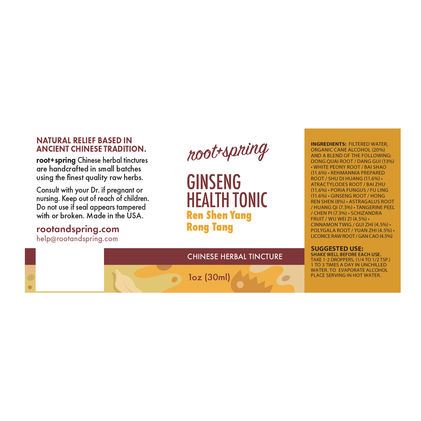 Ginseng Health Tonic (Ren Shen Yang Rong Tang) - Herbal Tincture