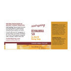 Label with Ingredients, Suggested Use, and Precautions for root + spring Rehmannia Six Liu Wei Di Huang Tang Chinese herbal tincture.