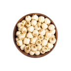 Image for root + spring's premium raw herb white lotus seed or lian zi out of the bag.