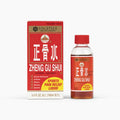 Red box and bottle of Zheng Gu Shui 3.4 fl oz by Yulin Brand, distributed by Solstice Medicines.