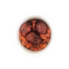 Image of ingredients for root + spring's Goji Berries & Red Dates "Blood Revitalizer" Chinese Herbal Tea Mix.